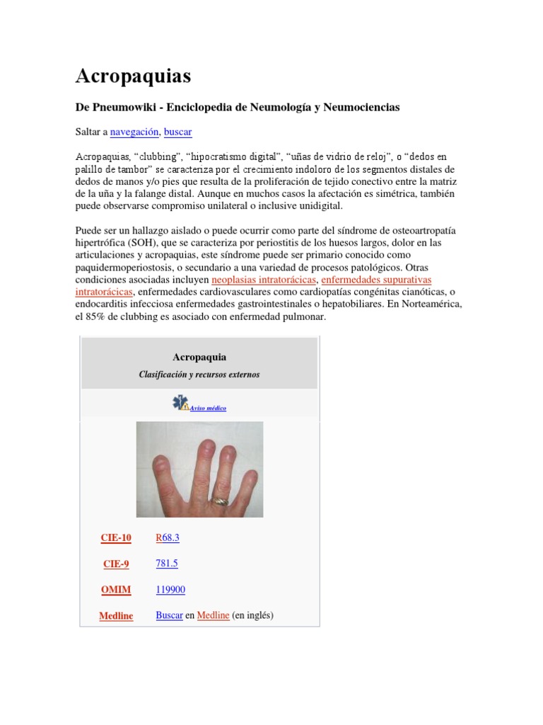 hipocratismo digital fisiopatologia